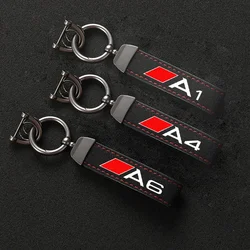 Suede Keychain Sport Car Key Ring Custom Gift With Logo For Audi A1 A3 A4 A5 A6 A7 A8 Q3 Q5 Q7 Q8 TT B4 B5 B6 Car Accessorie