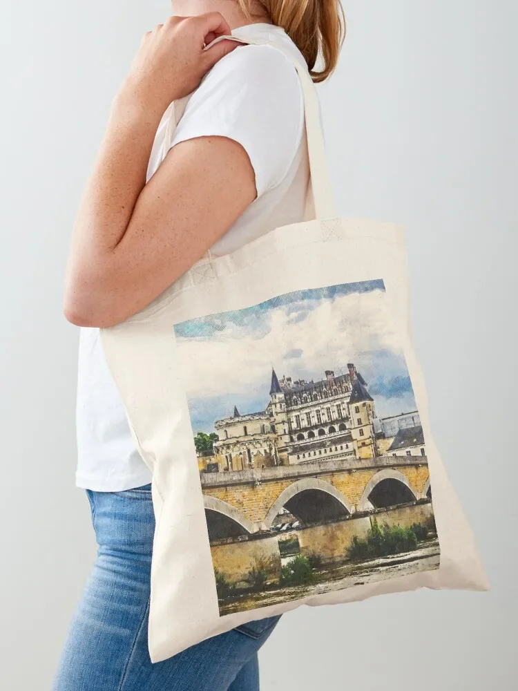 Amboise Castle in Loire Valley, Touraine region, France Tote Bag custom bags Beach bag Tote Bag