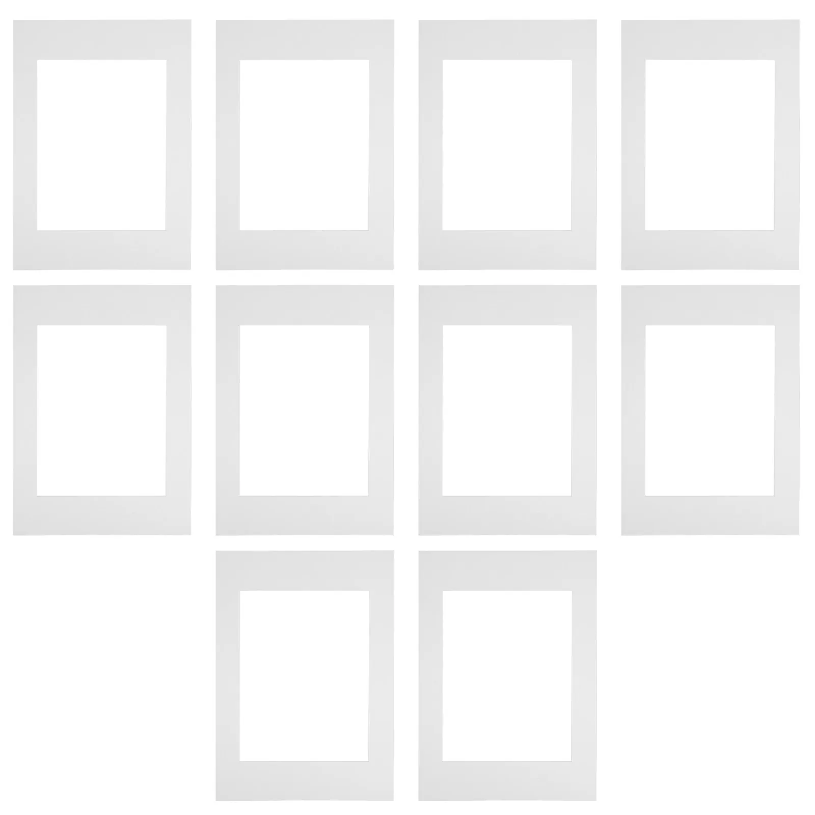 10 Piezas de Cartulina Blanca para Marcos de Fotos, Diseño Recortado, Compatible con Impresiones de Arte Fotográfico A4, Cartulina para Marcos de Fotos, Manualidades