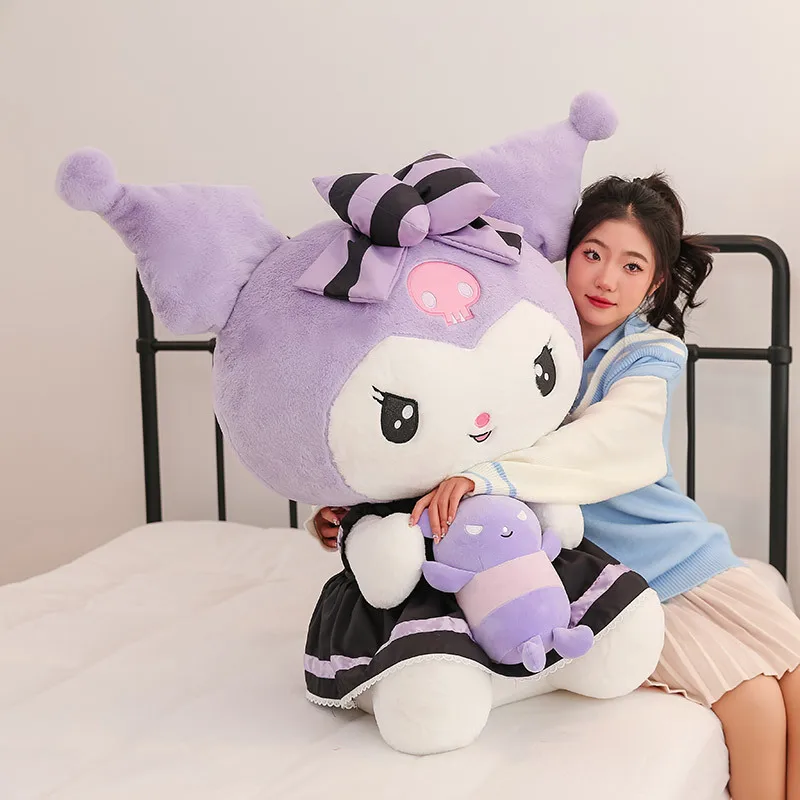 

100cm Sanrio Cute New Doll Kuromi Plush Toy My Melody Doll Filled With Plush Pillow Children Girls Birthday Gift Hello Kitty Boy