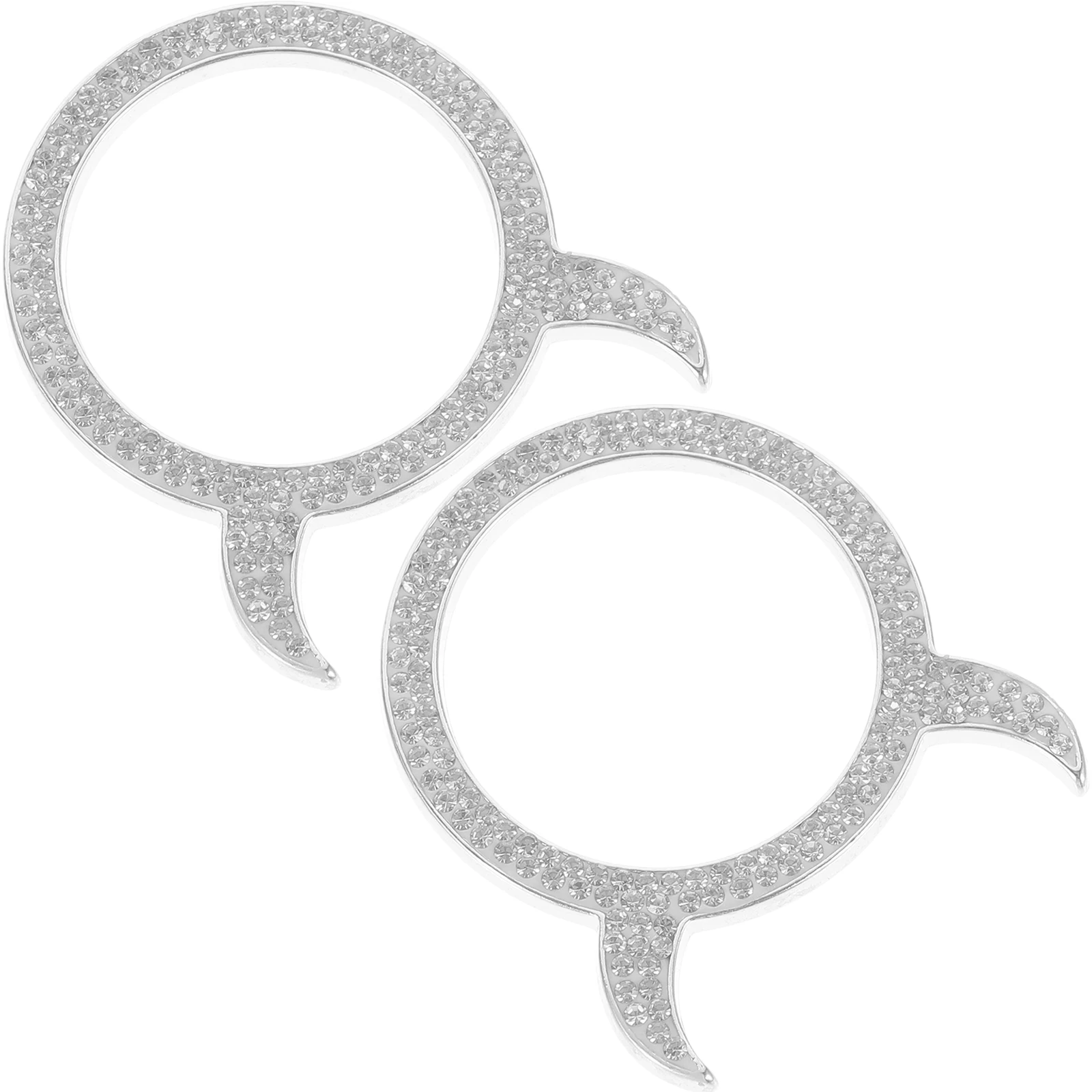 

2pcs Push To Start Button Cover Engine Start Stop Decoration Ring Car Accessories Rhinestone Ignition Button Cover Interior