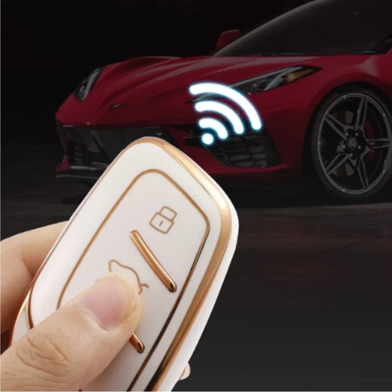 Funda de TPU con 3 botones para llave Fob MG 4 2023 Mg4 Ev MG HS GT ZS EV ZX MG5 MG6 para Roewe RX3 RX5 RX8 ERX5 I6 I5