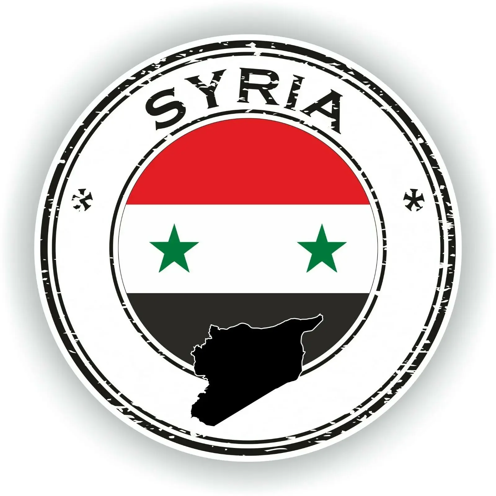Syria Stamp Seal Sticker Decal for Car Truck Laptop Tablet Fridge Door decals stickers