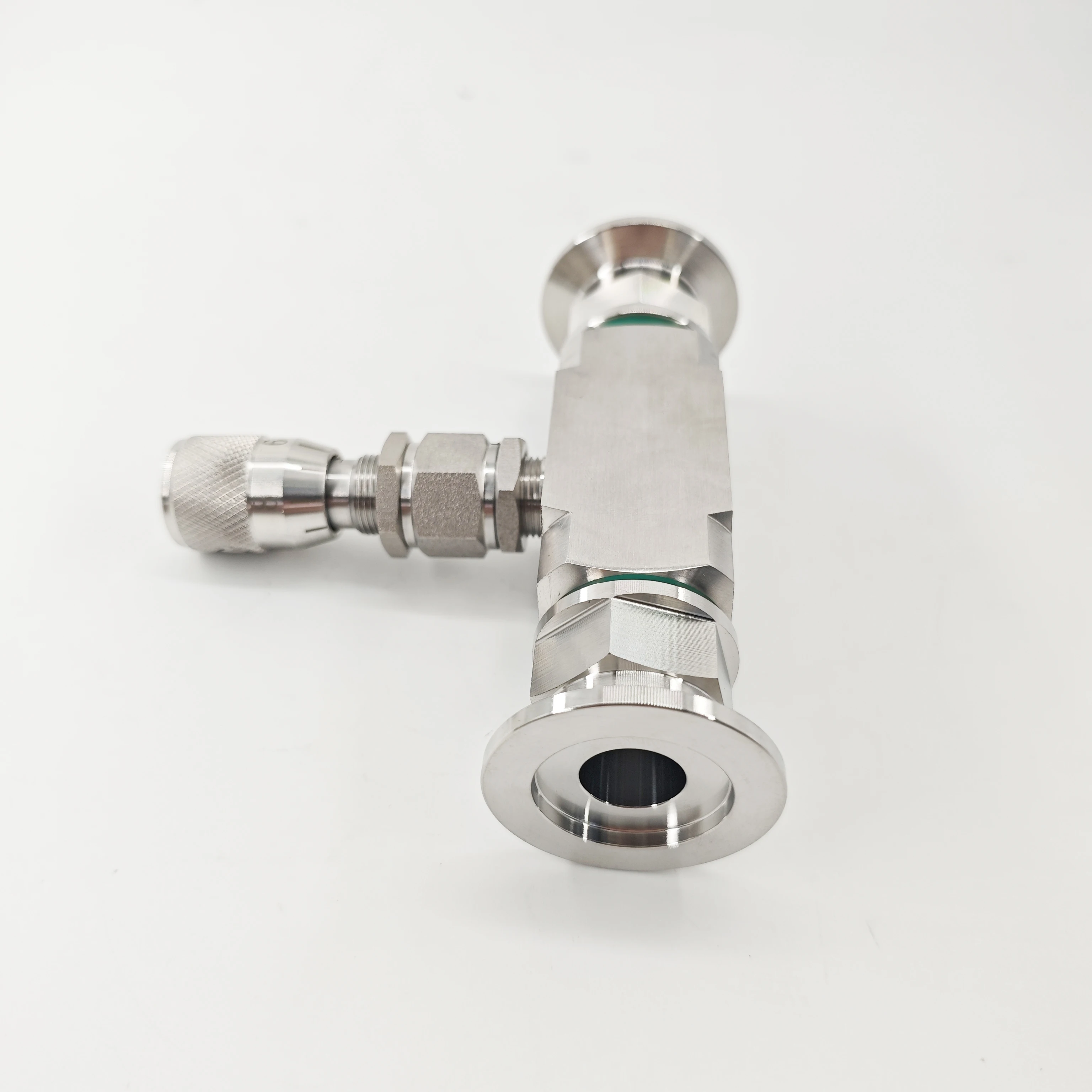 KF vacuum fine-tuning valve, straight-through scale fine-tuning valve, 304 stainless steel small adjustment valve KF16 KF25 KF40
