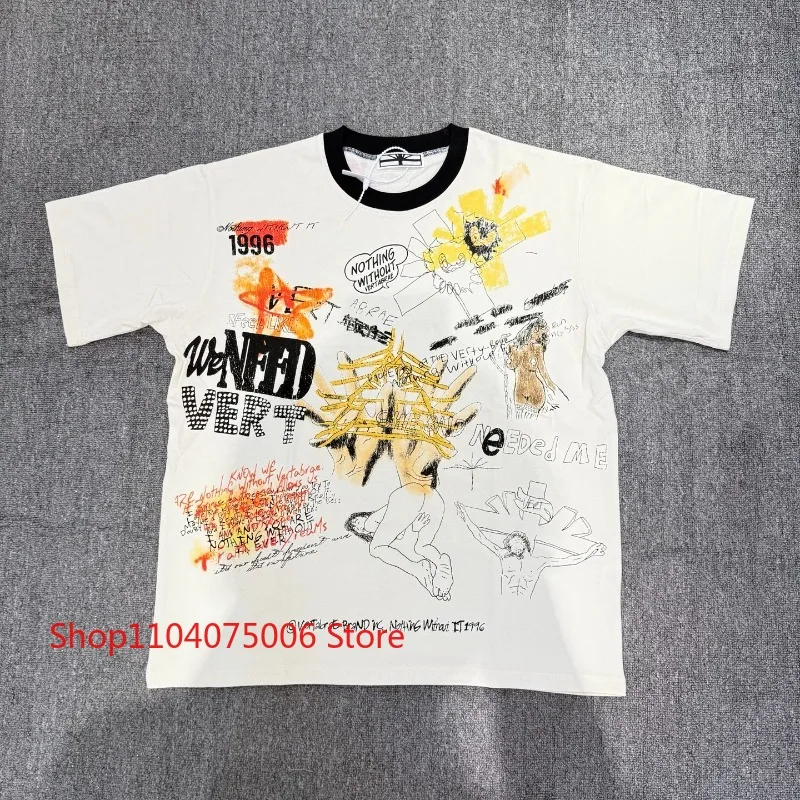 

Vertabrae Design Cotton T-Shirt Men Casual Summer Tee Breathable Loose Fit Short Sleeve
