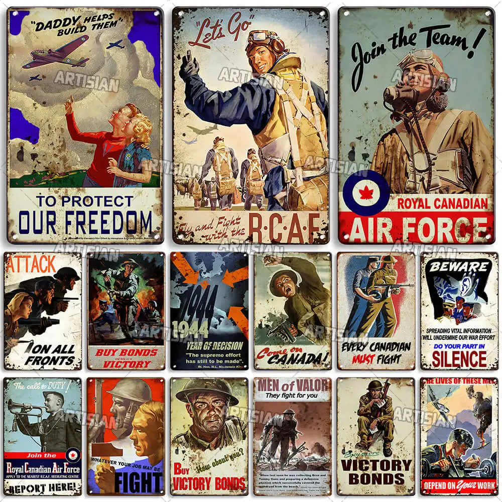 ARTISIAN Vintage War Metal Tin Sign Decorative Poster Retro Metal Sign Home Pub Metal Plaque Kitchen Wall Plate Industrial Decor