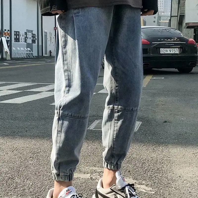 

Autumn 2025 New Arrival Elastomer Jeans Men's Loose Ankle Pants Fashion Casual Pants Trendy Men's Sweater Pants