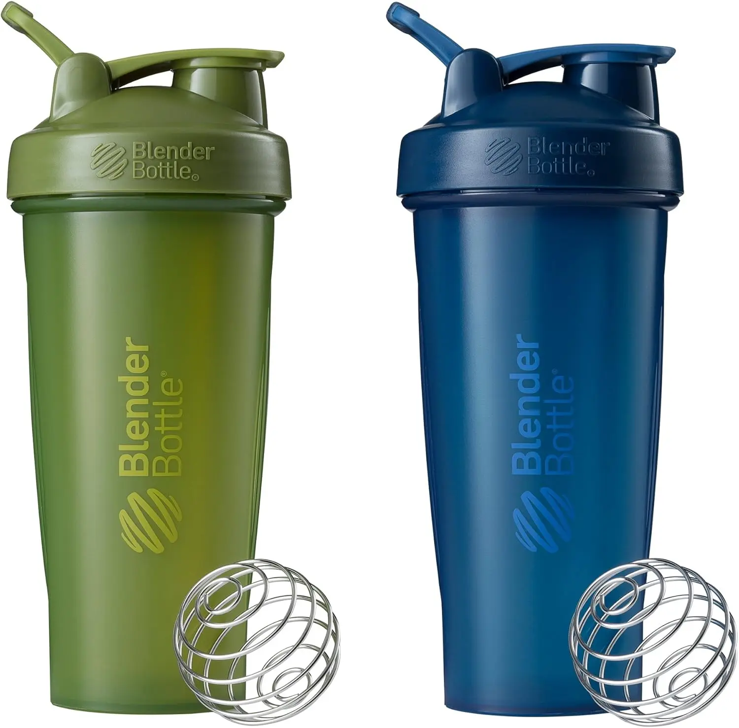 

Classic Shaker Bottle Perfect For Protein Shakes And Pre Workout, 28-Ounce Moss/Moss And Navy/Navy, (Pack Of 2)