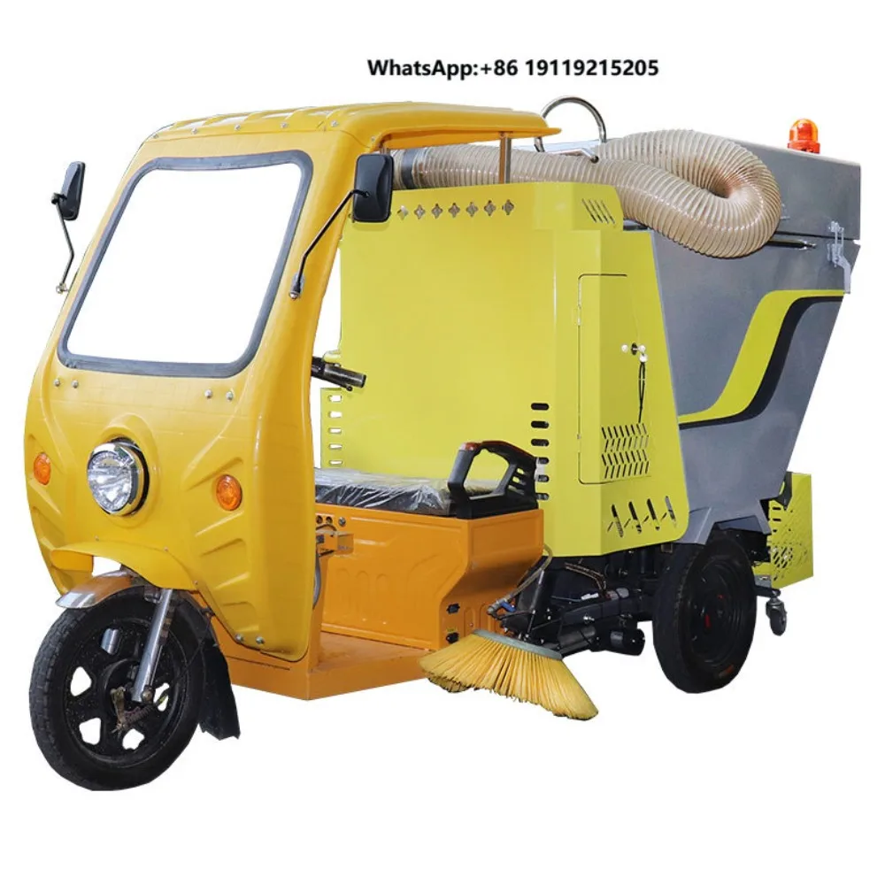 Good Quality Electric Leaf Collecting Lawn Sweeper  Riding Mowers  Industrial Leaf Collector Tricycles