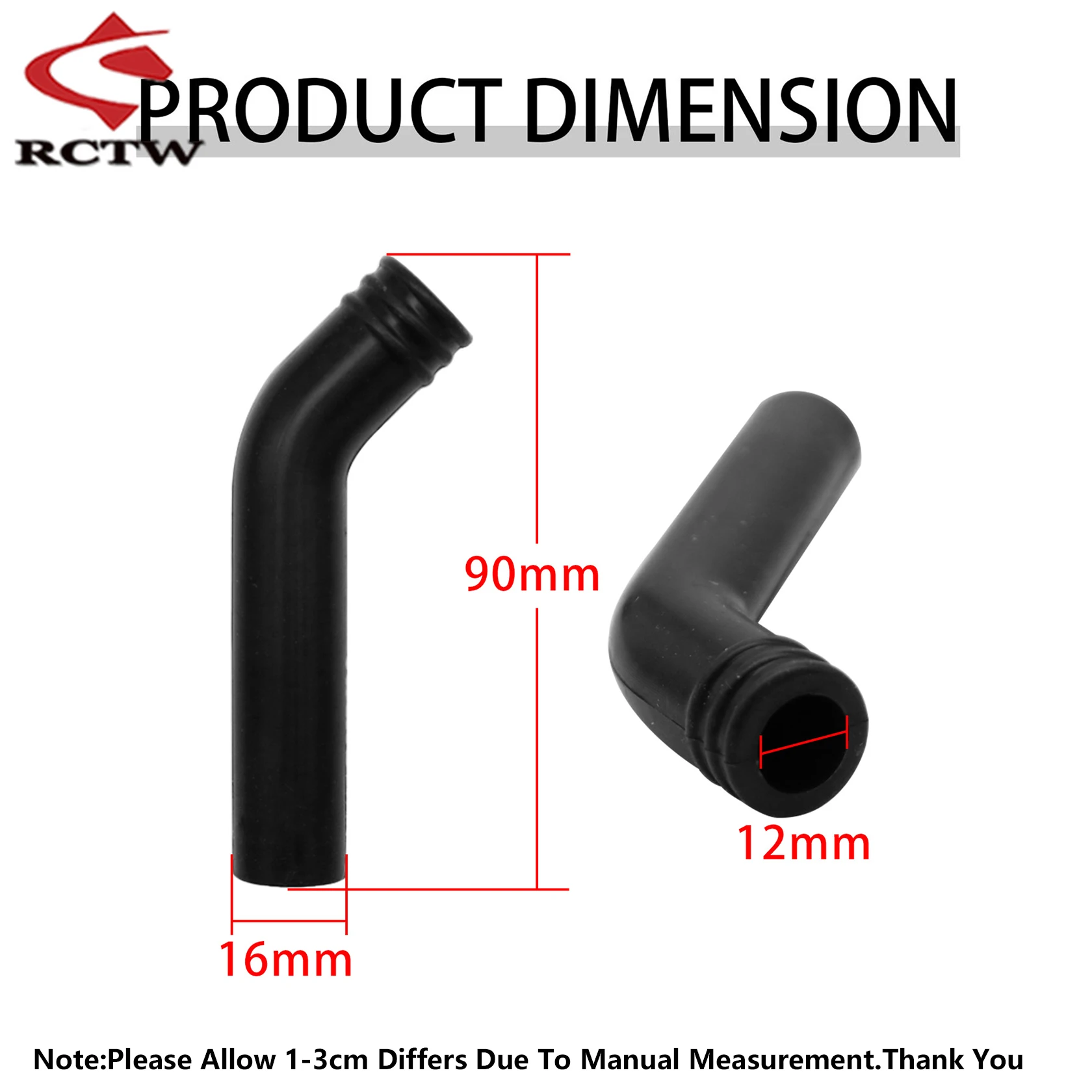 Gumowa rura wydechowa przedłużona do 1/5 Losi 5ive-T ROFUN Rovan LT King Motor X2 Rc Car Parts