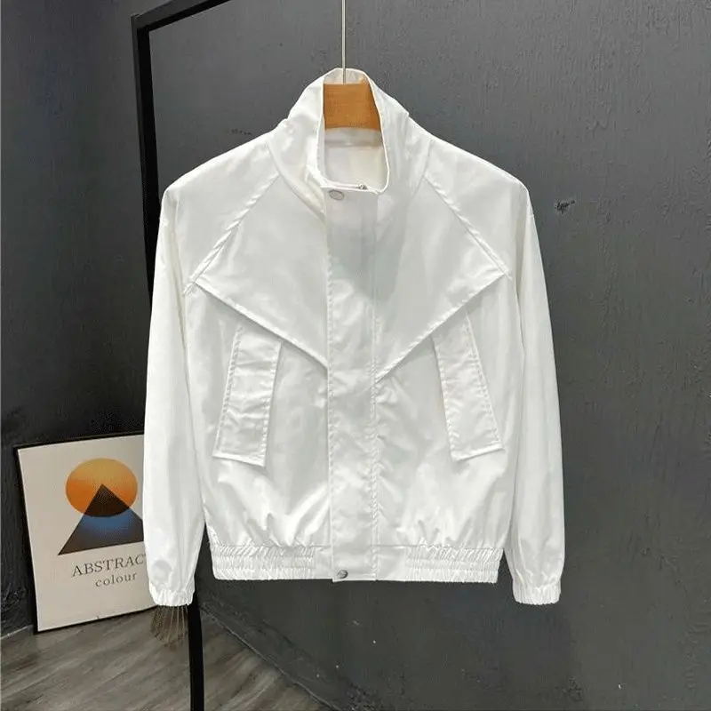 Casual Stand Collar Jaet Men's Spring Autumn Trendy Brand Haome  Color Leisure Outerwear New 2025 Youth Faion