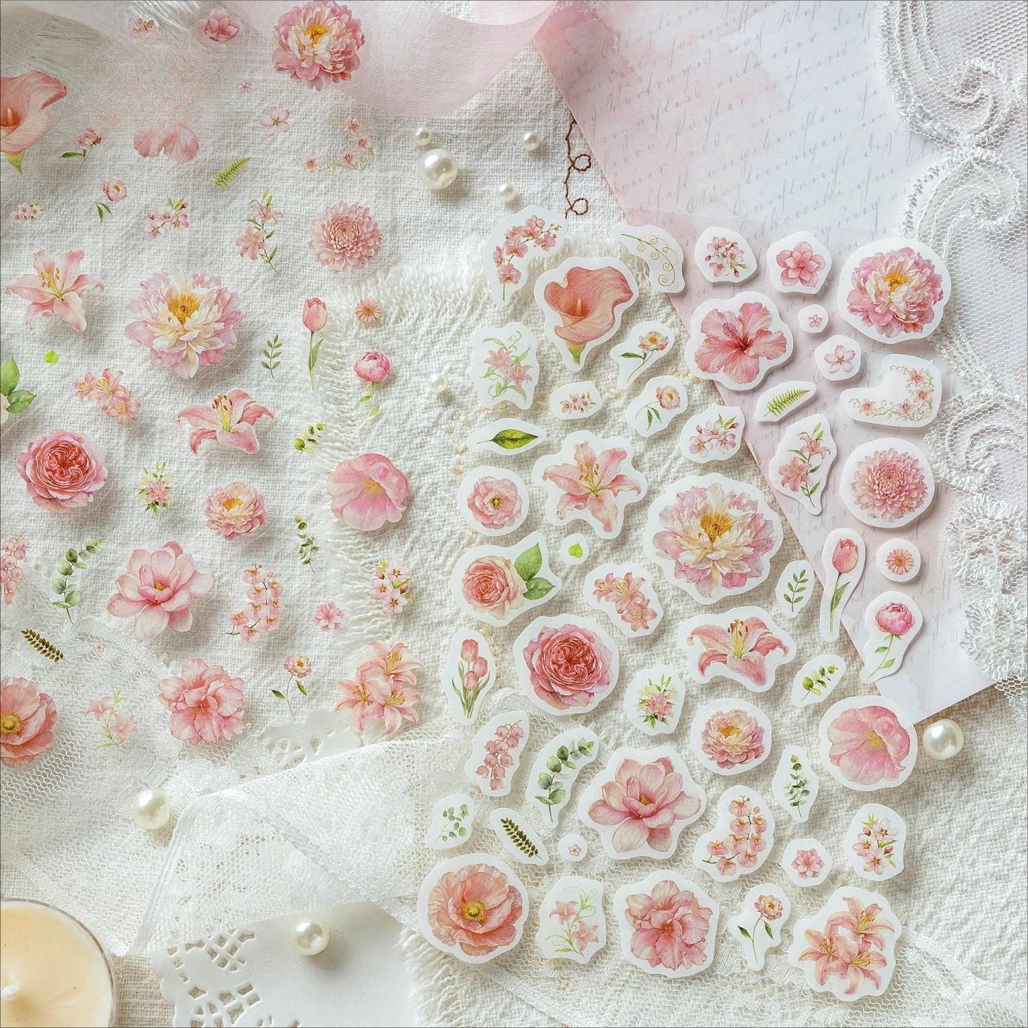 Vintage Plant Flower Bloom Landscape Stciker Creative DIY Journal Material Collage Scrapbooking Stationery