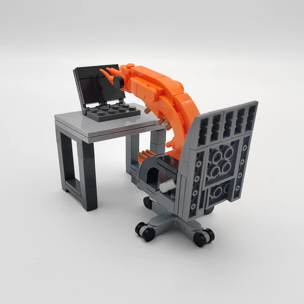 MOC Bouwsteengarnalenmodelbeeldjes, puzzelmontage, jongens en meisjes willekeurig mengen, creatieve parodieën van internetberoemdheden