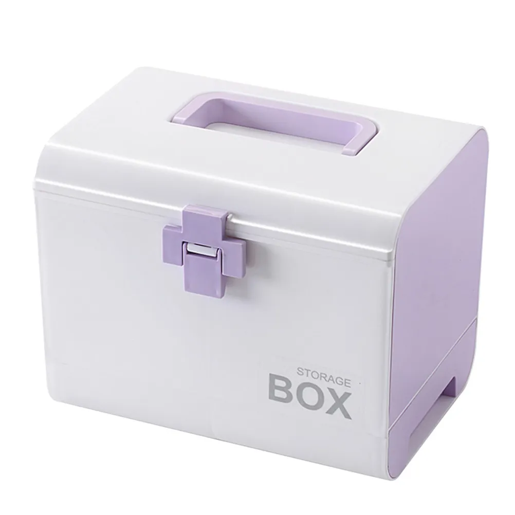 1Pcs Storage Case Lightweight Plastic Portable Pill Organizer with Sealed Cover for Family Medicine Travel Outdoor Use