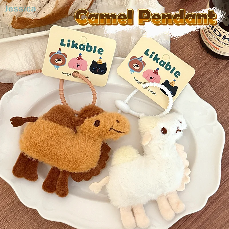 ♥ Ciondolo per borsa portachiavi con bambola di cammello in peluche per borsetta o zaino Decorazione Regali per il turismo nel deserto