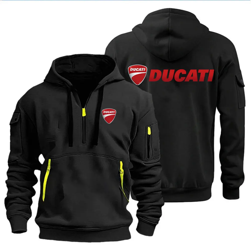 Ducati Men's Hooded Sweatshirt Spring Autumn Outdoor Sportswear Fashionable Casual Motorcycle Enthusiasts Clothing 2026