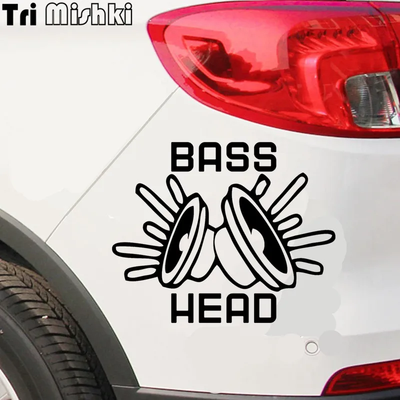 Tri Mishki H1657 Bass Head Speaker Car Sticker Vinyl Decals Reflective Sticker on Car Motorcycle Truck Bumper Wall Laptop 