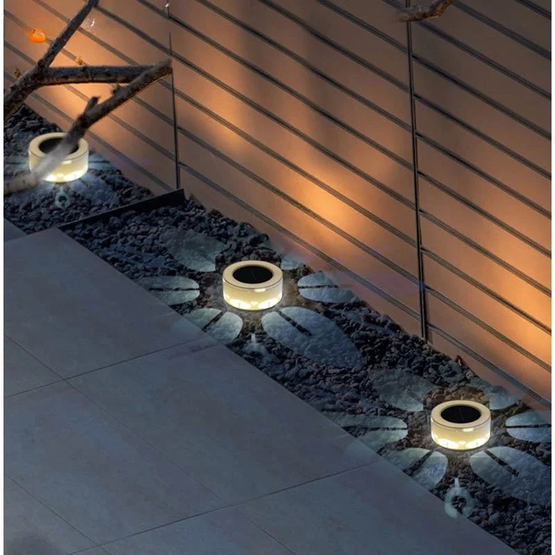 New solar outdoor light pattern light washing wall light courtyard garden landscape circular decoration atmosphere small night l