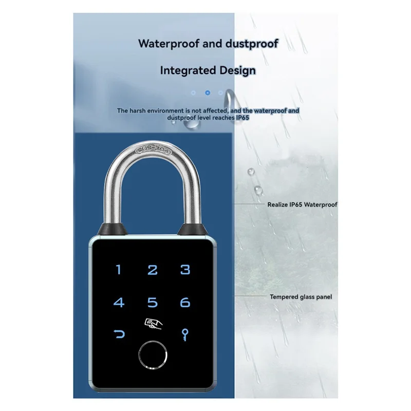 ABRU-2X TTLOCK قفل ذكي APP التحكم مقاوم للماء كلمة المرور IC بطاقة تتفاعل بلوتوث حقيبة الأمتعة المضادة للسرقة #4