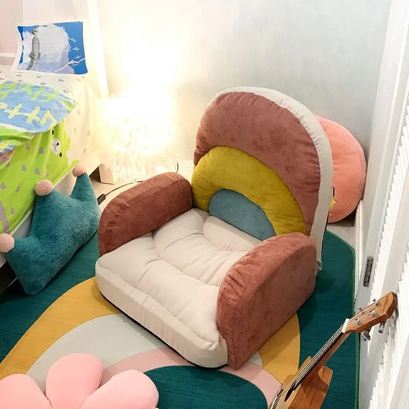 

Lazy sofa tatami small apartment reclining and sleeping dormitory rental living room small bed backrest chair Home Furniture