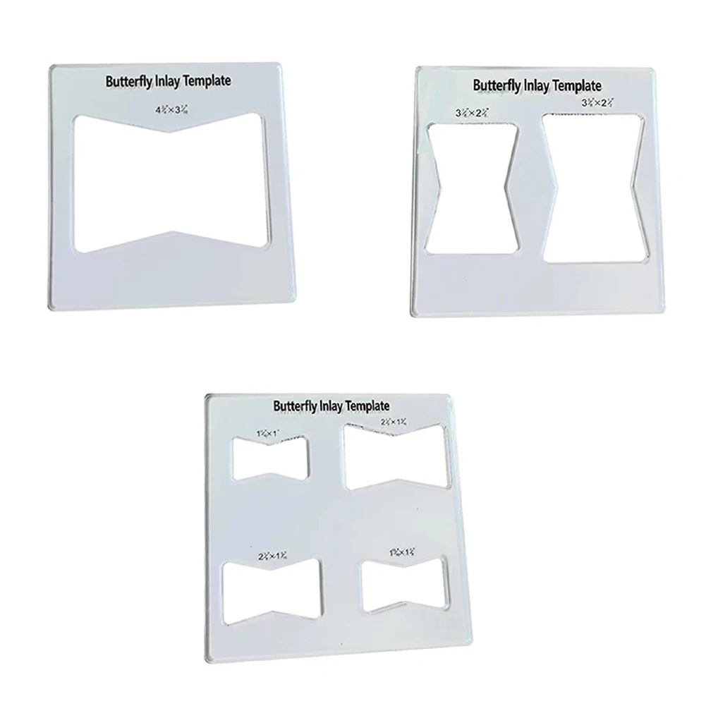 

Butterfly Key Inlay Template Clear Router Slotting Auxiliary Tool Slot Cutting Wood Bow Tie Bow-Tie Joint Woodworking Tool