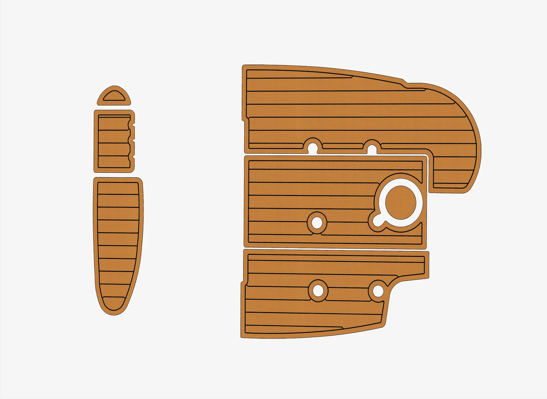 

1999 Crownline 266 LTD 1/4" 6mm EVA foam Non-Slip PVC Teak Decking marine Mat aqua gatorstep carpet Marine Floor