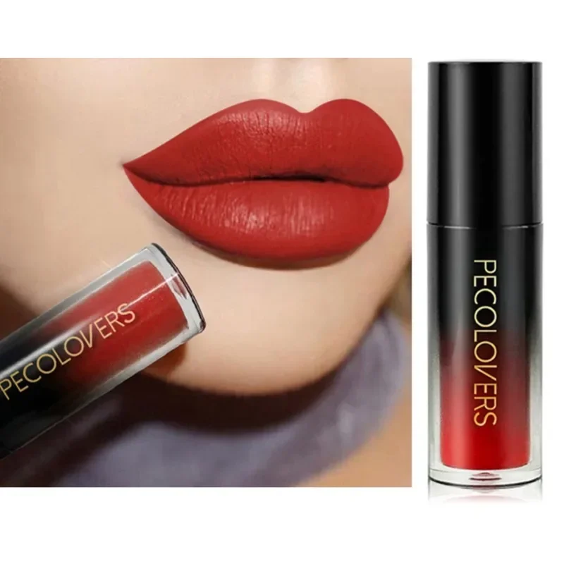 1 PC マルチカラーデイリーマット口紅、保湿、防水、長持ち、女性用ベルベットテクスチャー、リップメイク