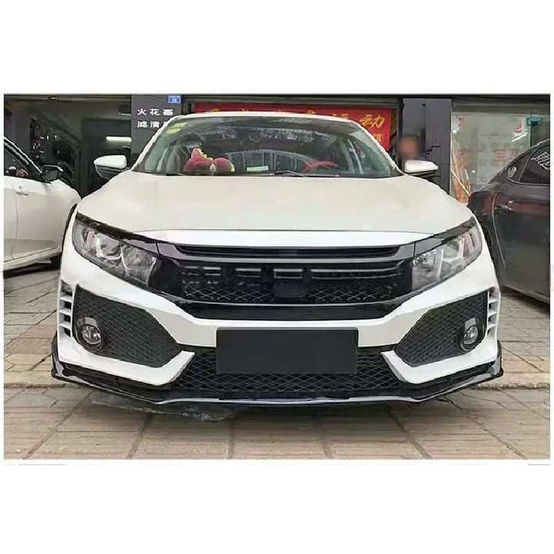 PP Material Front Bumper With Exhaust Cut-Outs 10TH GEN FK7