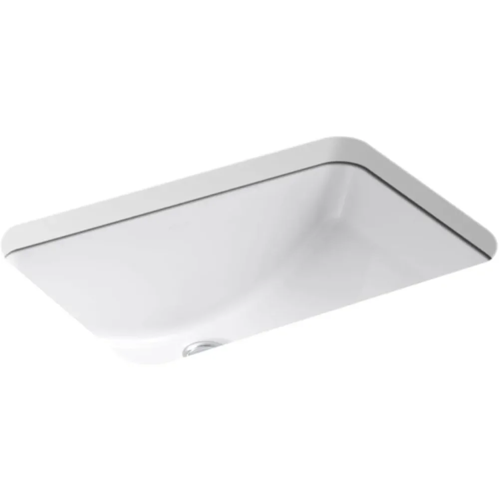 

2214-0 Ladena Rectangular Undermount Bathroom Sink With Curved Bottom, 20-7/8" W X 14-3/8" L