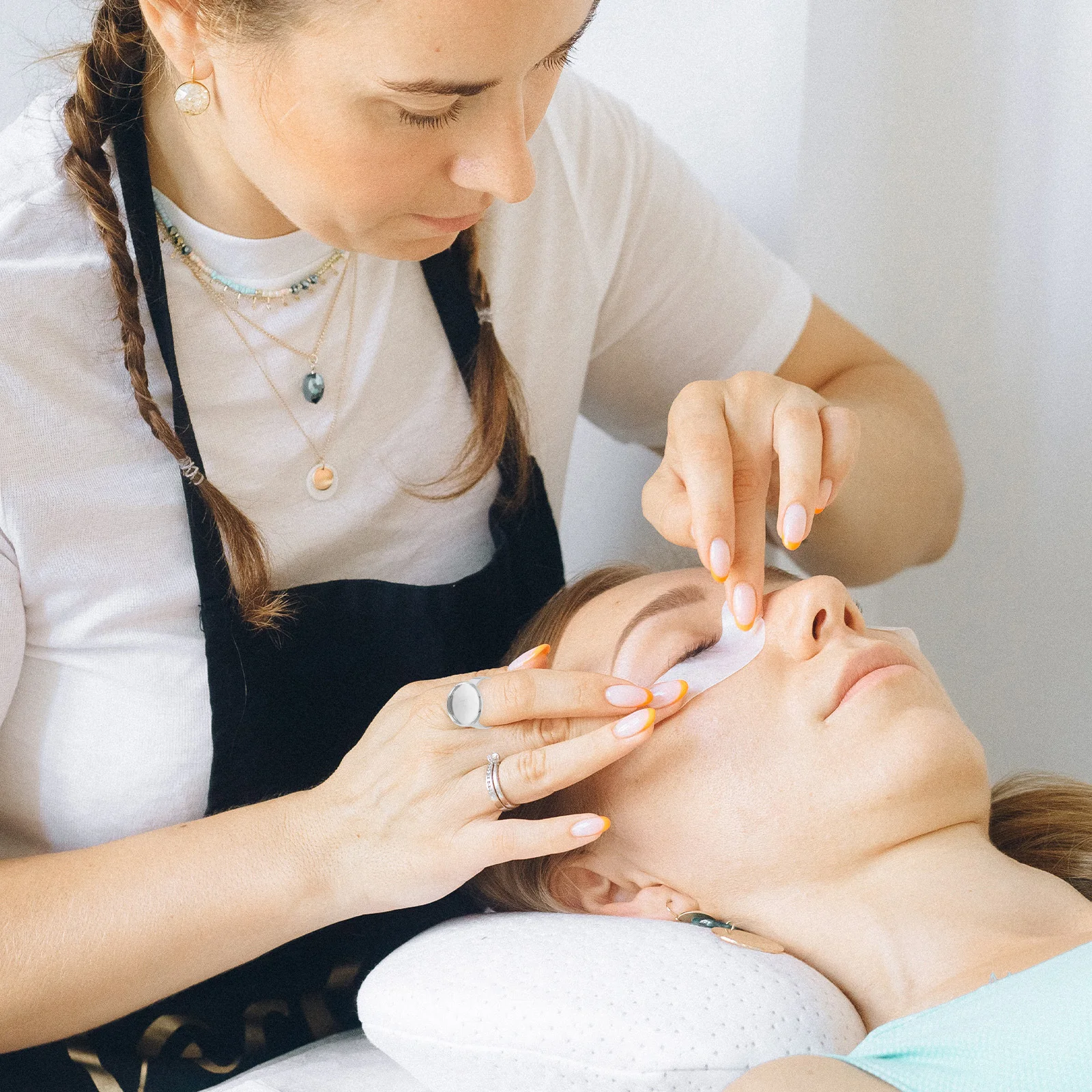 2 قطعة أكواب حلقة تمديد الرموش مطلية بالفضة حامل الغراء المعدني لصالون المنزل أدوات تطعيم المهنية