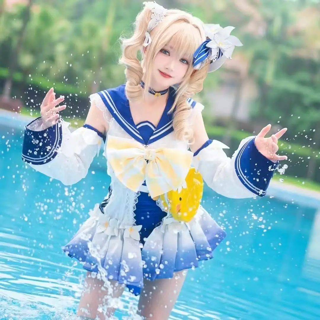 

Genshin Impact cosplay costume Sparkling Concerto swimsuit Barbara women's lolita set, suitable for Halloween and Christmas