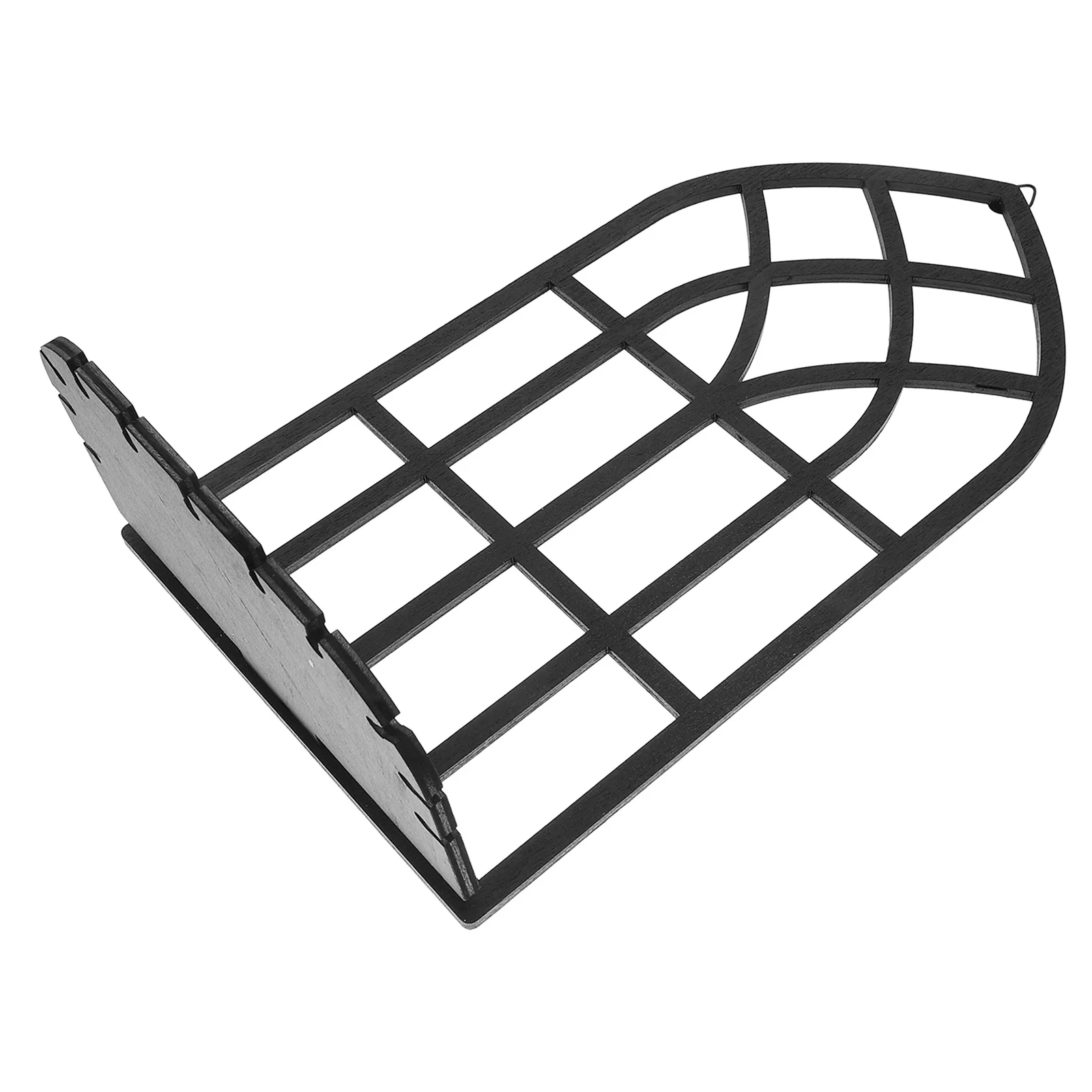 

Vintage Wood Decorative Wall Shelf Hollow-Out Splicing Design Wall-Mounted Holder Small Items Display Rack for Living