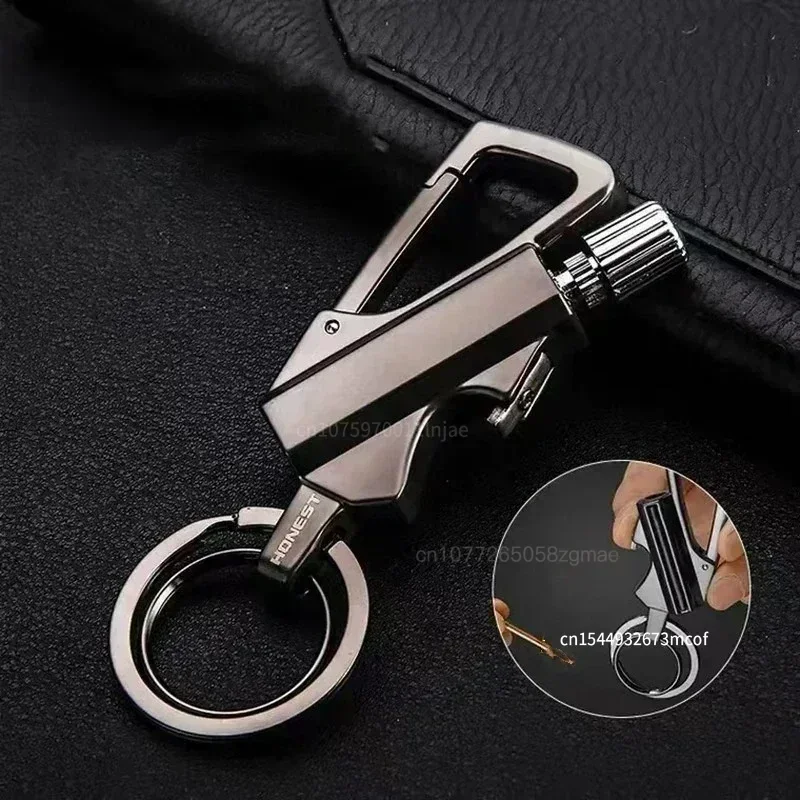 Permanent Match Wireless Lighter with Multi-function Keychain Bottle Opener, Lit Anytime, Anywhere, Suitable for OutdoorSurvival