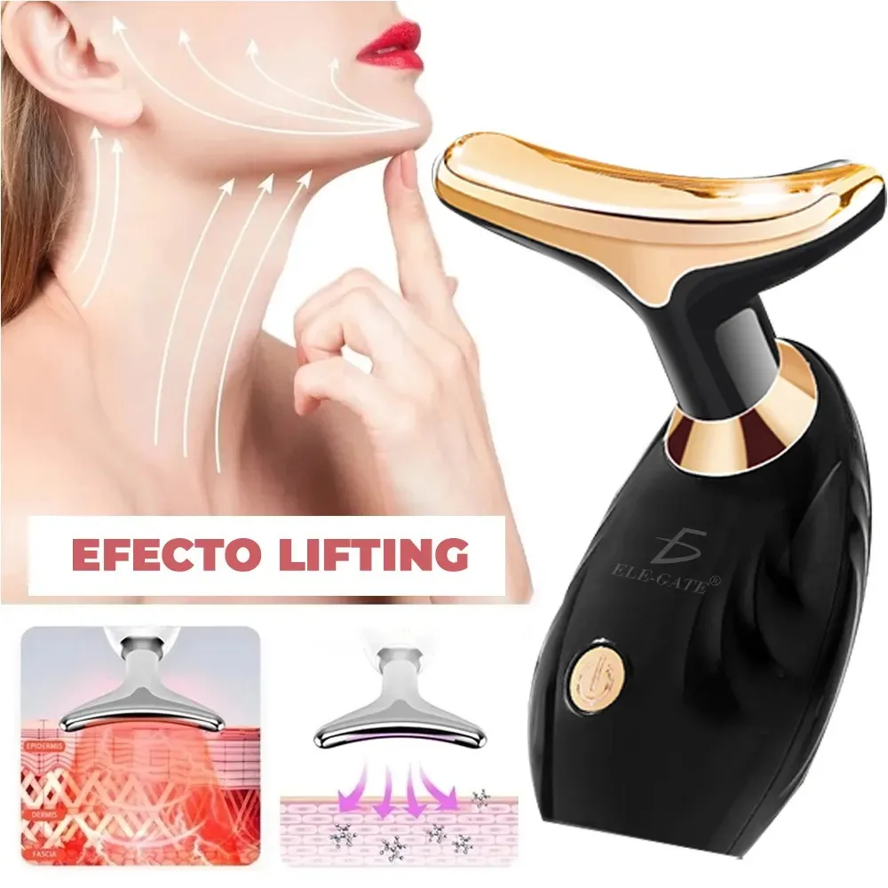 New EMS Microcurrent Face Neck Beauty Device Facial Massager Firming Rejuvenation Anti Wrinkle Ultrasonic Vibration Lifting