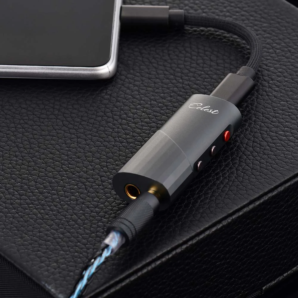 New Kinera Celest CD-20 Protable DAC And Headphone Amplifier 3.5mm 4.4mm Plug Type-C Cable Audio Decoding Earphones Accessories