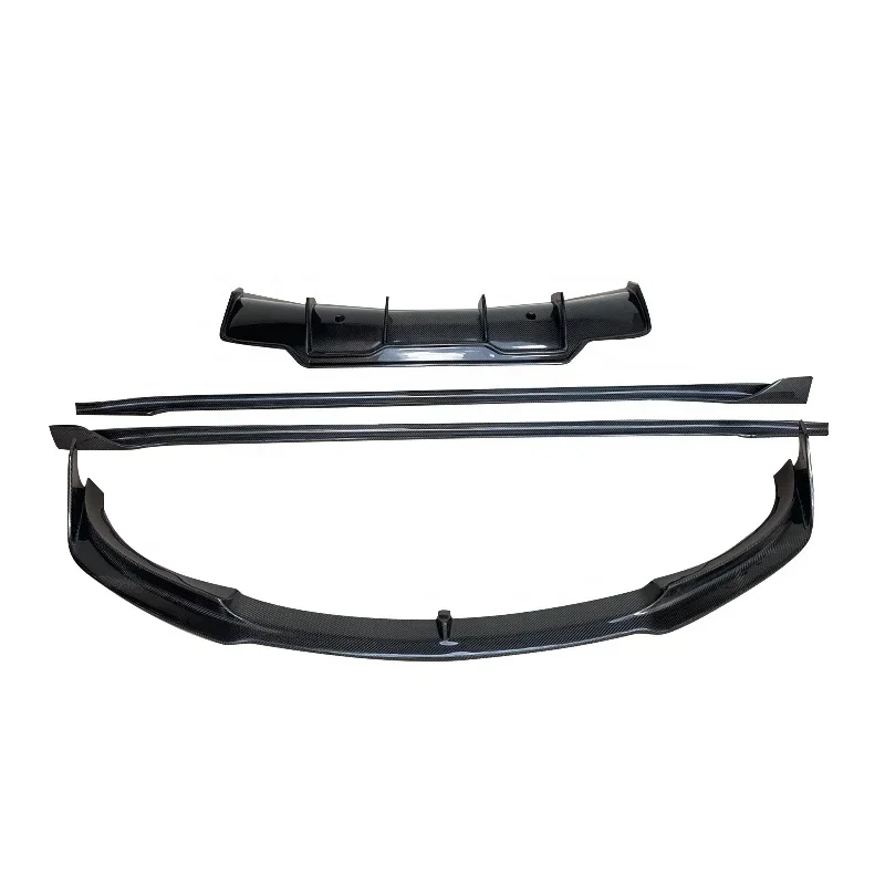 

FOR Tesla Model3 carbon fibre front diffuser side skirt rear diffuser front and rear lip Kit Car refitting body kit
