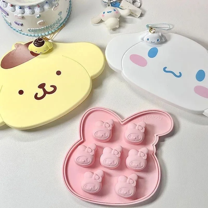 

Cinnamoroll Anime My Melody Kawaii Sanrio Ice Grid Mold Cute Cartoon PomPomPurin Ice Maker Storage Case Gifts for Girls