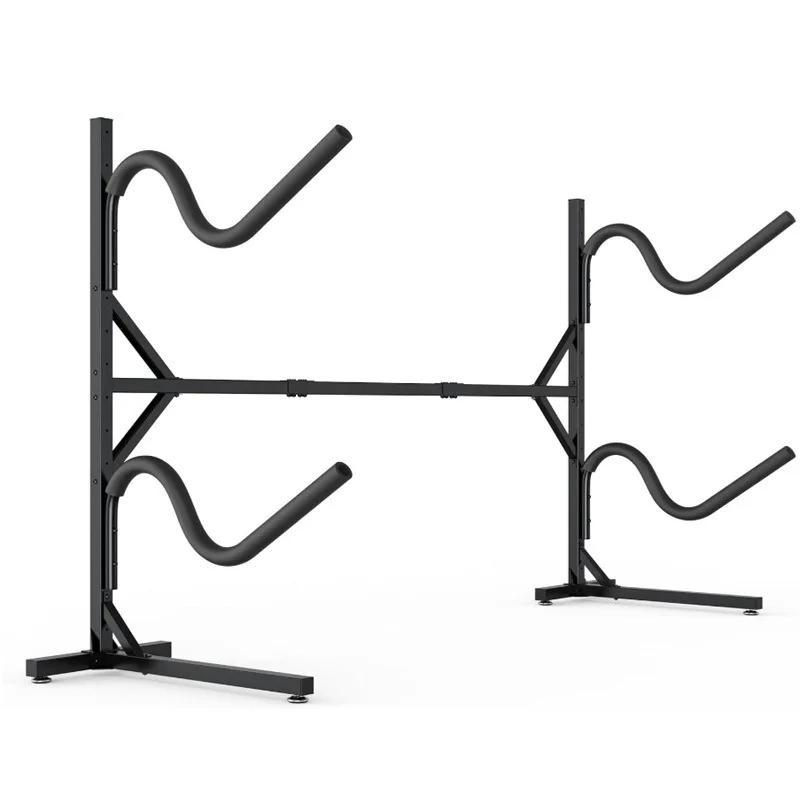 

Bending kayak storage rack, movable kayak stand