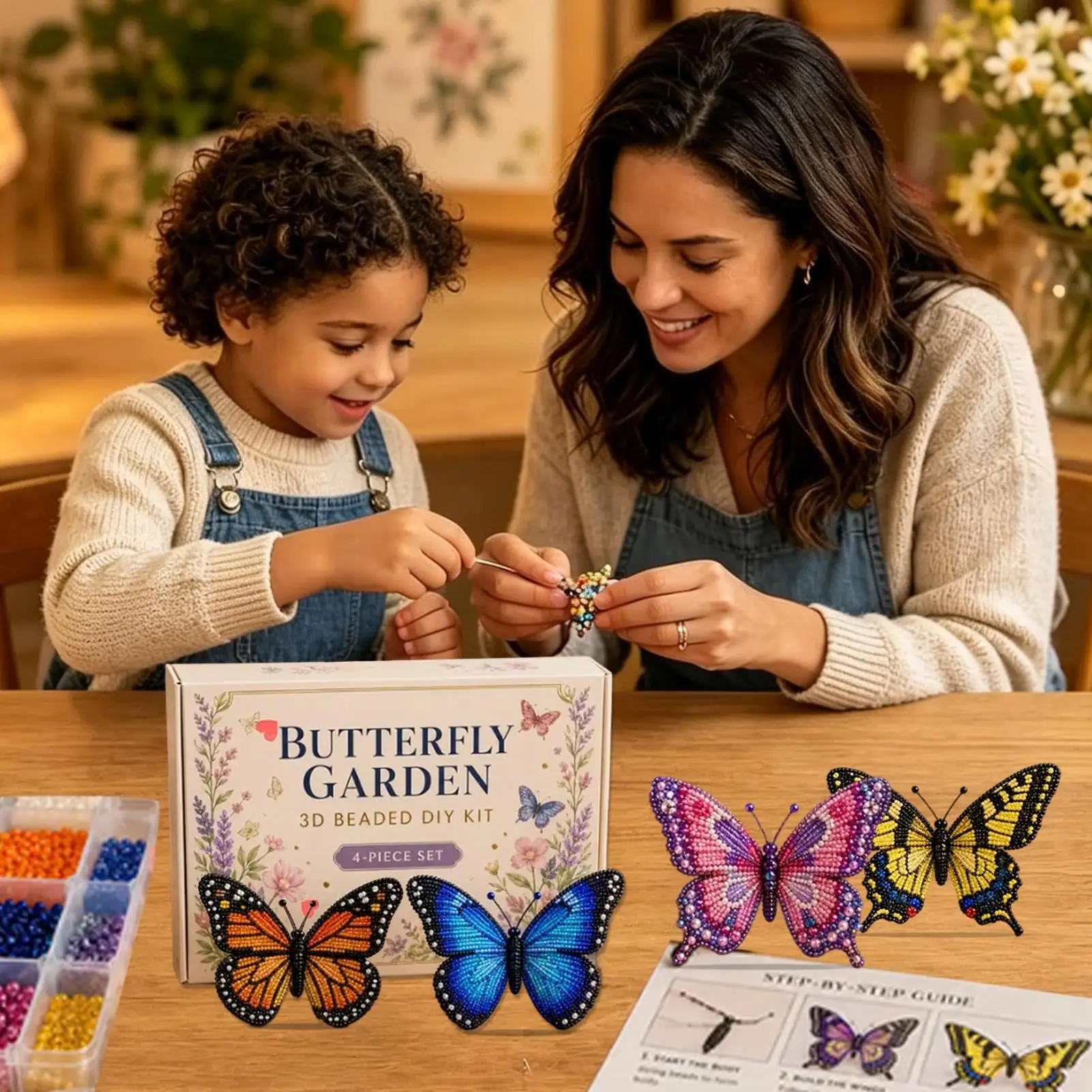 Tiny 3D Beaded Animal With Instructions 3D Animal Creative Colorful Easy DIY Beading Embroidery Kit For Beginners Craft Lovers