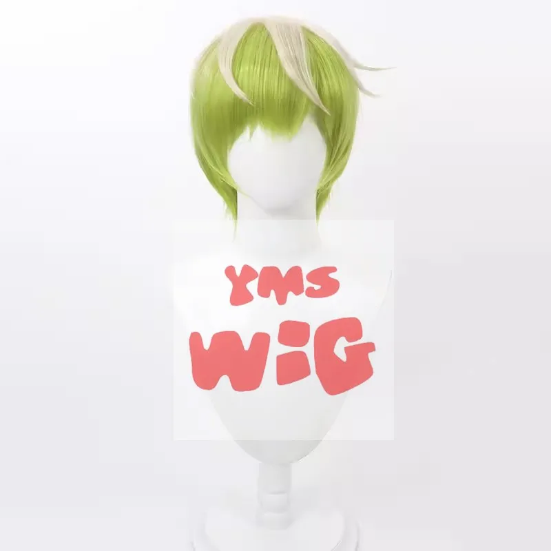 Anime Mato Seihei No Slave Izumo Tenka Cosplay Wig Chained Soldier Short Green Biege Heat Resistant Synthetic Hair Halloween