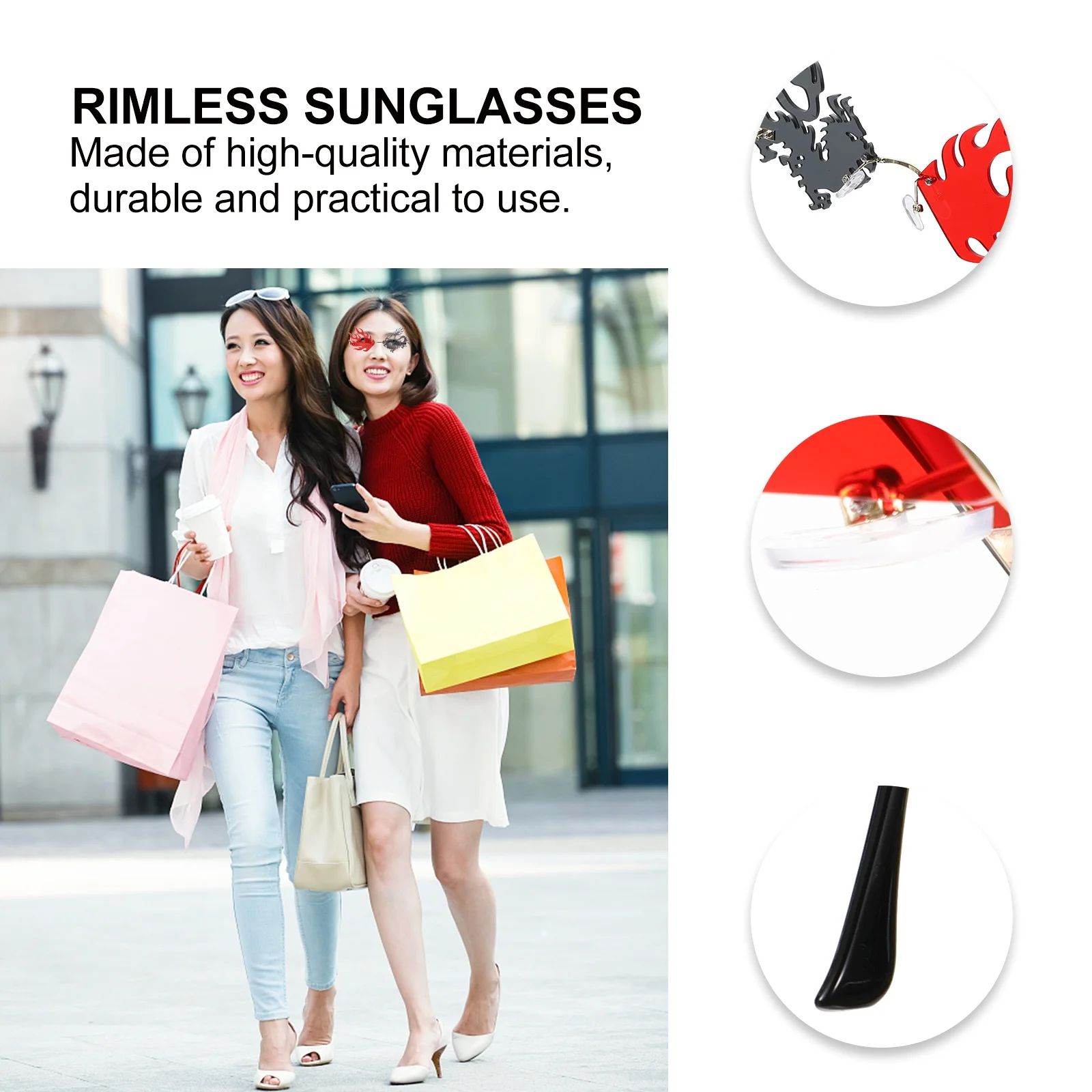 

1Pcs Dragon Sunglasses Cool Party Eyewear Anti-Glare Lens Lightweight Comfortable Fit for Outdoor Events