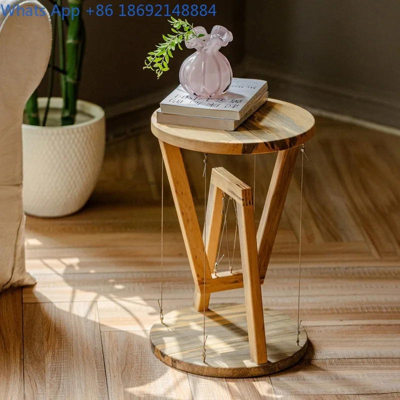 

Solid Wood Simple Side Table Anti-Gravity Floating Mini Living Room Sofa Small Round Table Creative Round Small Coffee Table