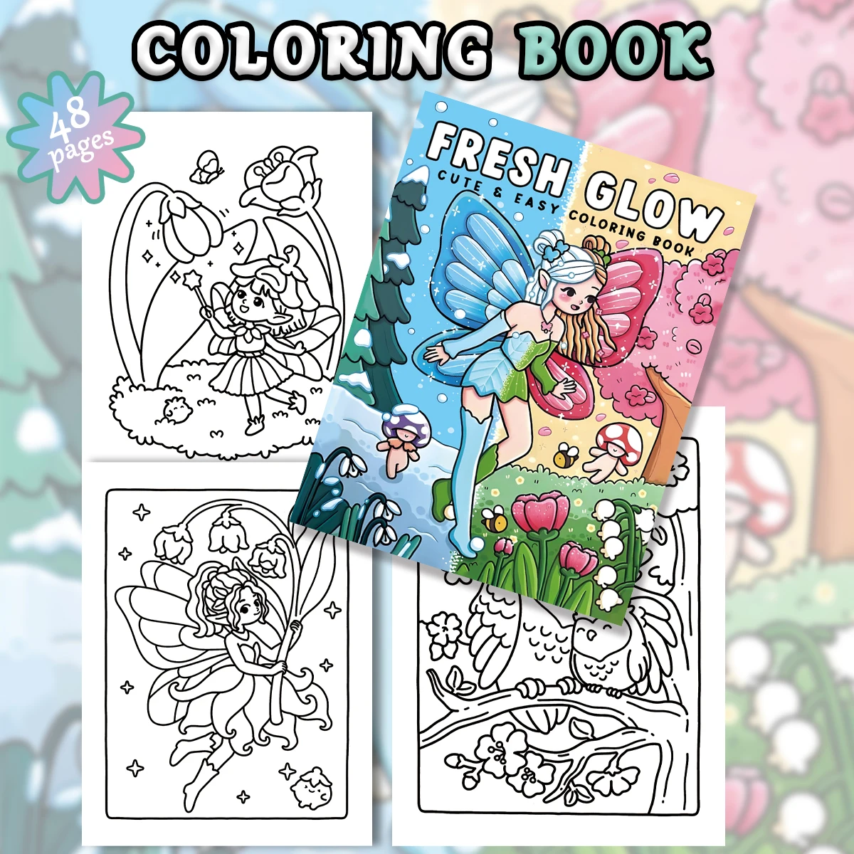 Lindo libro para colorear para adultos, ilustraciones artísticas atrevidas, cómodo y que alivia el estrés, ocio y entretenimiento, adecuado para regalos de decoración navideña de otoño de regreso a la escuela, pintura digital artística y artesanal