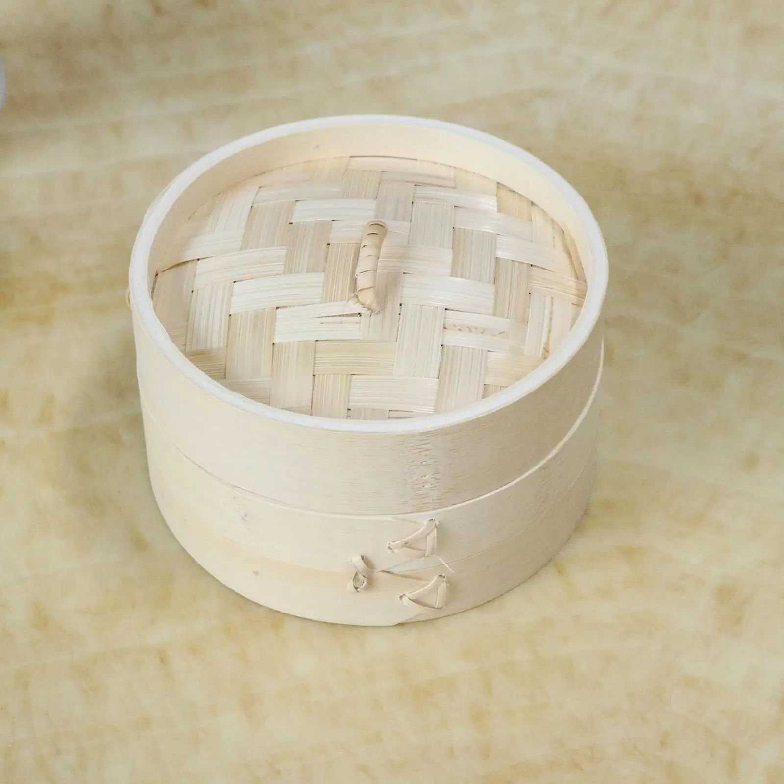 Asian Food Steamer Natural Bamboo Steamer Basket Moisture Lock Design for Dumplings Buns and Rice