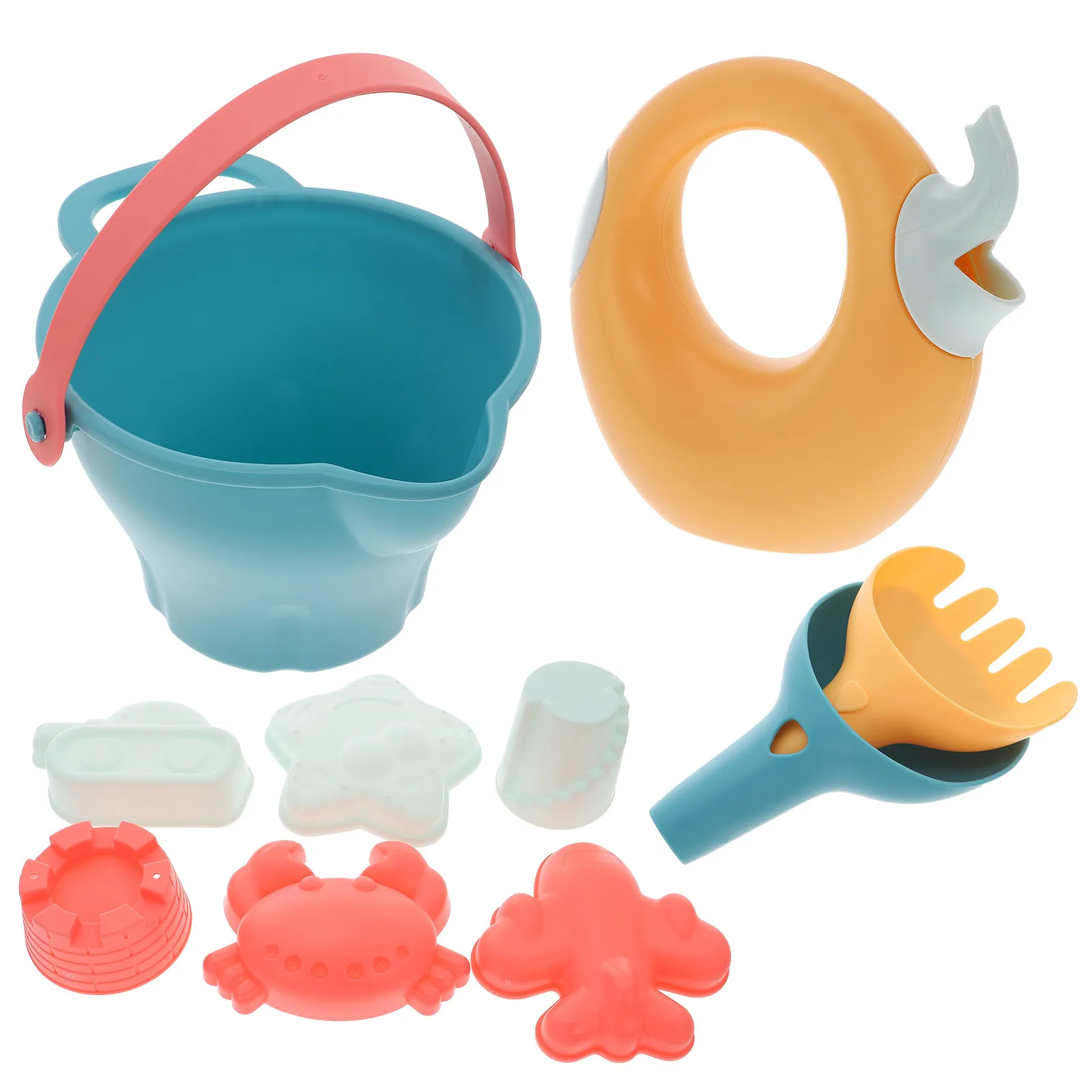 1Set Novel Sand Digging Play Set for Children Bright Shapes Beach Outdoor Summer Fun Parent Child Bonding Exercise Imagination