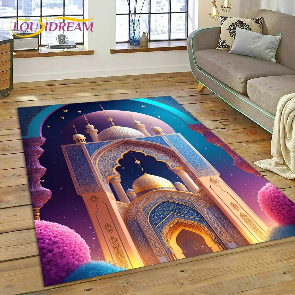 Musulmano Islam preghiera inginocchiato Poly Mats Mandala tappeto tappeto per camera da letto soggiorno casa divano decorazione, grande arredamento