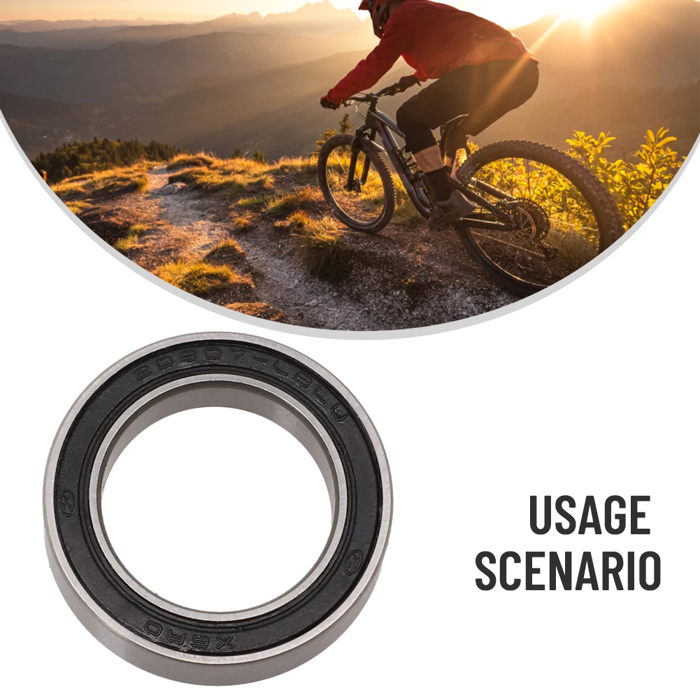 Hub Ball Bearing Sealed Ball Bearing Bicycle Bearing Bike Ball Bearing Steel 20307-2RS Black+Silver High Quality