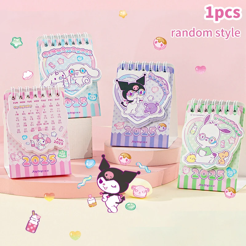 2025 Desk Calendar Kawaii Sanrio Kuromi Mini Calendar To Do List Daily Monthly Yearly Planner Time Manegement Desk Decorations