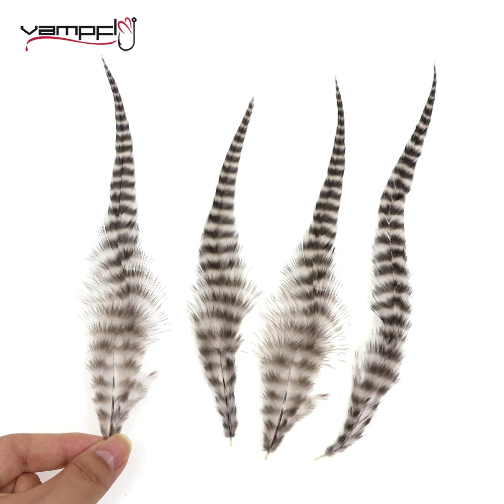 Vampfly Fly Tying Feathers Material Grizzly Saddle Hackle For Wooly Buggers Baitfish Streamers Fishing Lure Bait Fishing Tackle