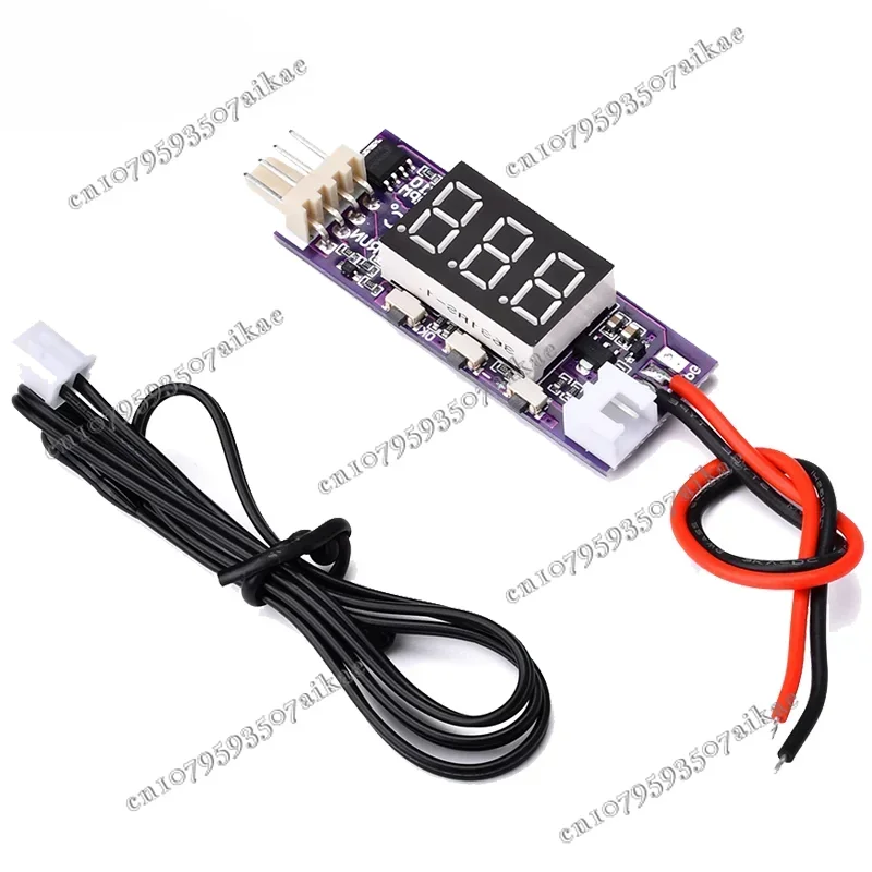 Intelligent four-wire PWM fan temperature control governor, temperature and speed digital display , shutdown DC12V3A